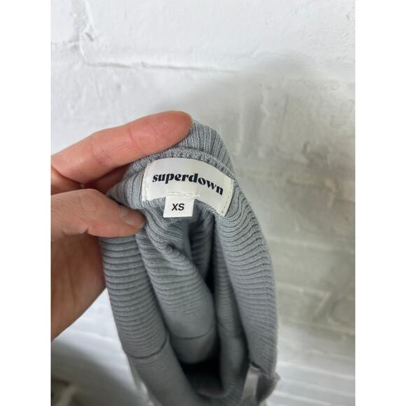 Superdown Women's Sculpt Knit Sweetheart-Neck Tube Top Stretch Gray Size XS - Picture 4 of 6